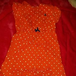 Carter's baby girl Orange polka dress 18M